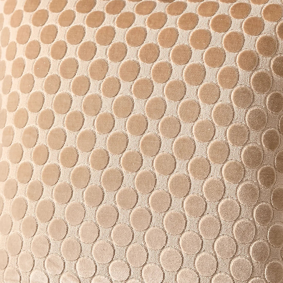 Soiree Velvet Spot Cushion in Natural 43 x 43cm