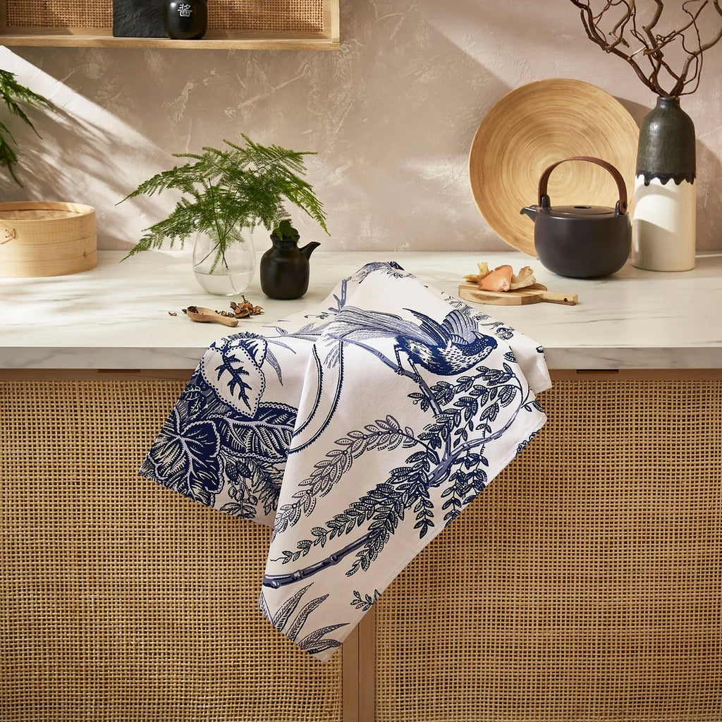 Ulster Weavers Willow Toile Cotton Tea Towel in Blue