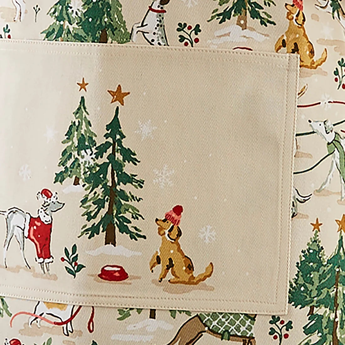Ulster Weavers Winter Walkies Cotton Apron in Beige