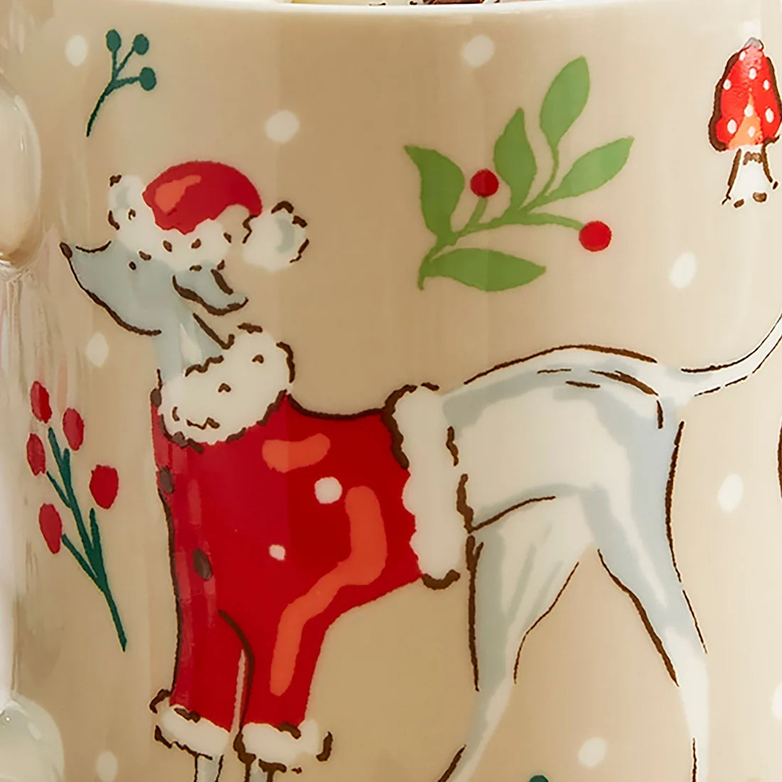 Ulster Weavers Winter Walkies Bone China Mug in Beige