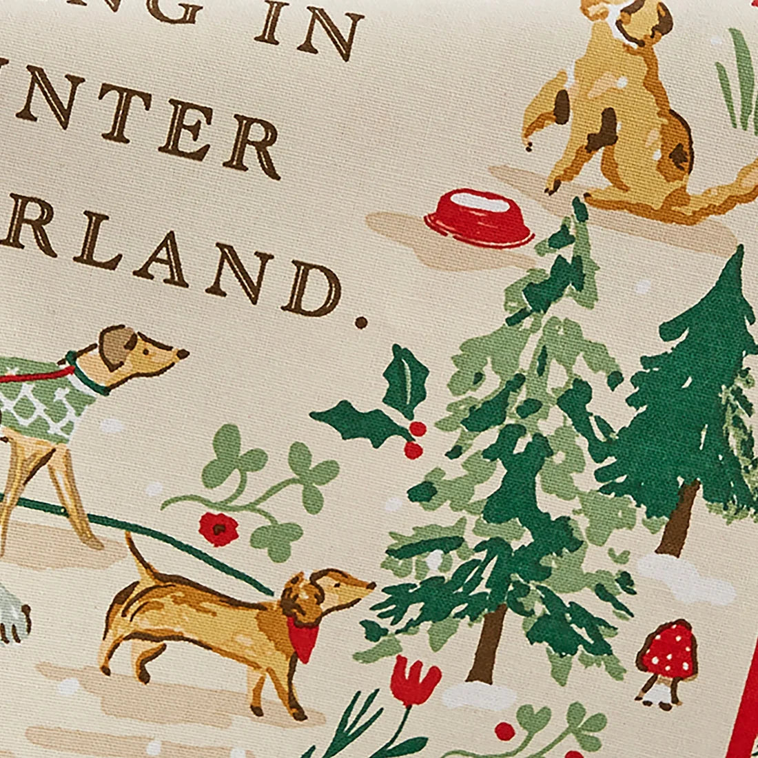 Ulster Weavers Winter Walkies Cotton Tea Towel in Beige