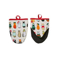 Ulster Weavers Christmas Cats in Waiting Microwave Mitts Pair in Red/Cream