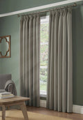 100% Blackout Pencil Pleat Curtains in Grey