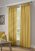 100% Blackout Pencil Pleat Curtains in Ochre