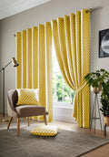 Cotswold Eyelet Curtains in Ochre