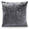 Crushed Velvet Cushion in Charcoal