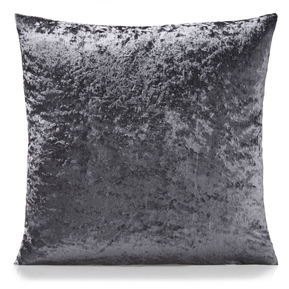 Crushed Velvet Cushion in Charcoal