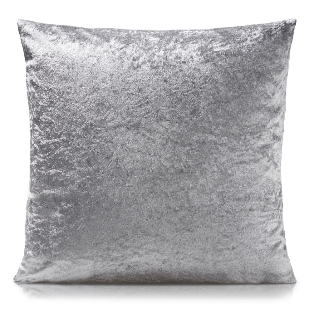 Crushed Velvet Cushion in Silver