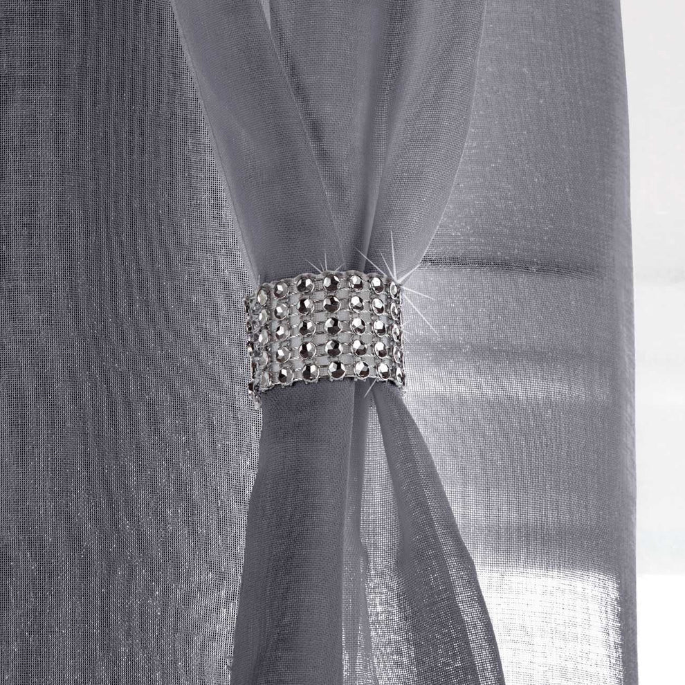 Diana Eyelet Voile Panel in Silver