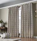 Reflections Eyelet Curtains in Ochre