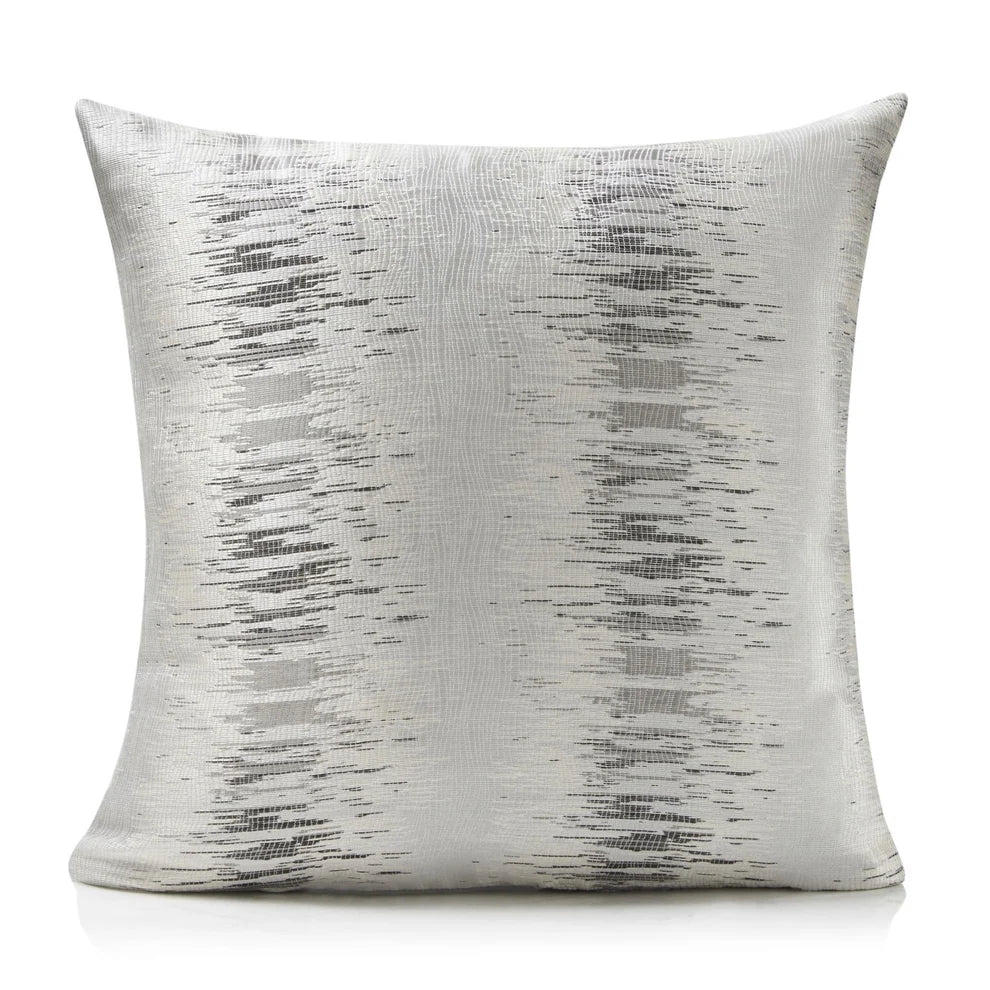 Reflections Abstract Jacquard Cushion in Silver
