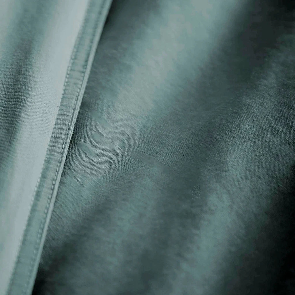Close-up of the soft 100% cotton fabric on the Appletree Cassia duvet cover set.