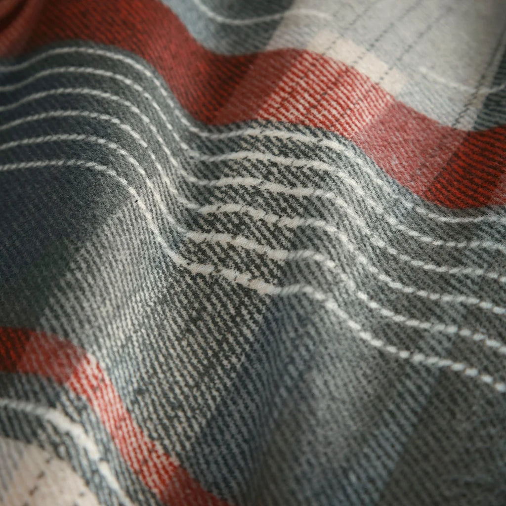 Close-up of the soft 100% brushed cotton fabric on the Appletree Connolly duvet cover set.