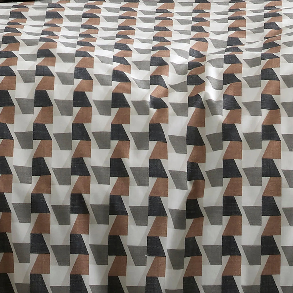 Close-up of the soft 100% cotton fabric on the Appletree Jett duvet cover set.