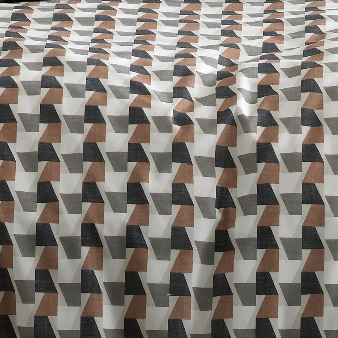 Close-up of the soft 100% cotton fabric on the Appletree Jett duvet cover set.