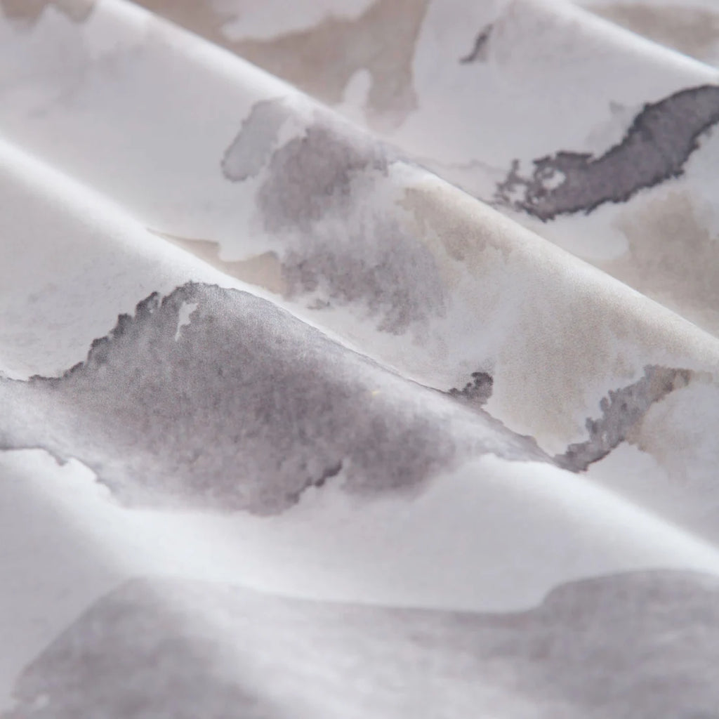 Close-up of the specially finished soft 100% cotton fabric on the Appletree Loft Edale duvet cover set.