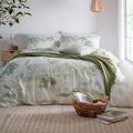 Appletree Loft Edale 100% cotton duvet cover set in green.