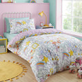 Bedlam Doodle Hobby reversible polycotton duvet cover set in multicolour.