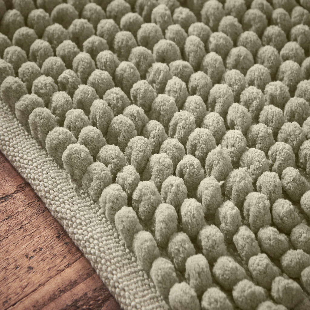 Bianca Aspen Bobble Bath Mat & Runner Sage Green