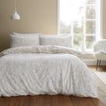 Bianca Brushed Cotton Floral Toile Reversible Duvet Set Natural