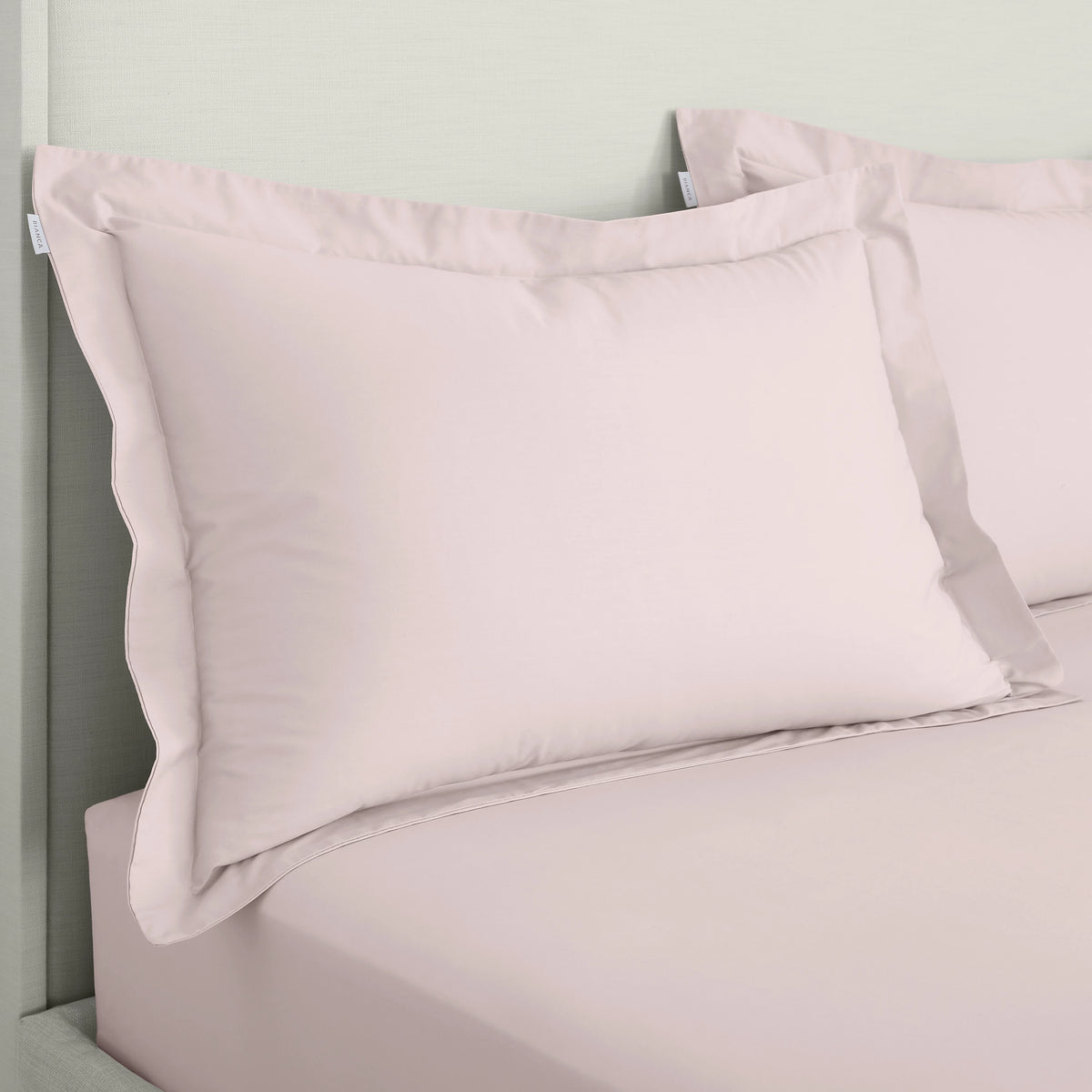 Bianca 200TC Cotton Percale Oxford Pillowcase Pair Blush Pink