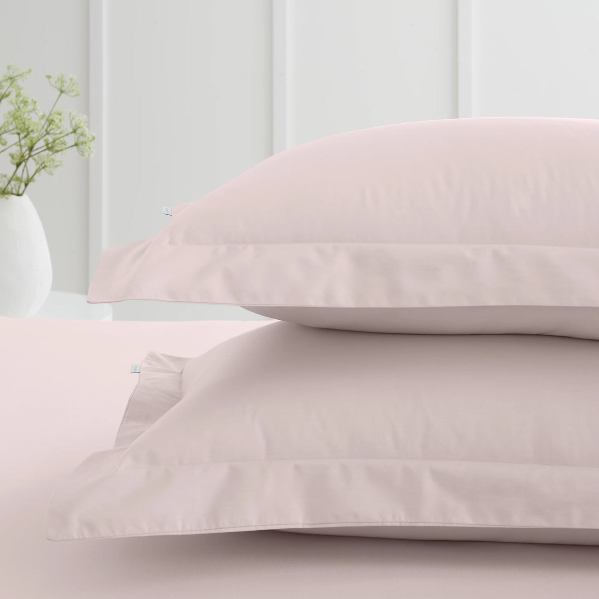 Bianca 200TC Cotton Percale Oxford Pillowcase Pair Blush Pink