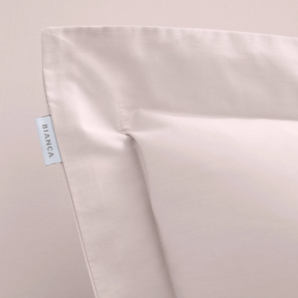 Bianca 200TC Cotton Percale Oxford Pillowcase Pair Blush Pink