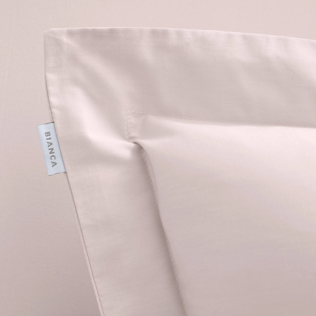 Bianca 200TC Cotton Percale Oxford Pillowcase Pair Blush Pink