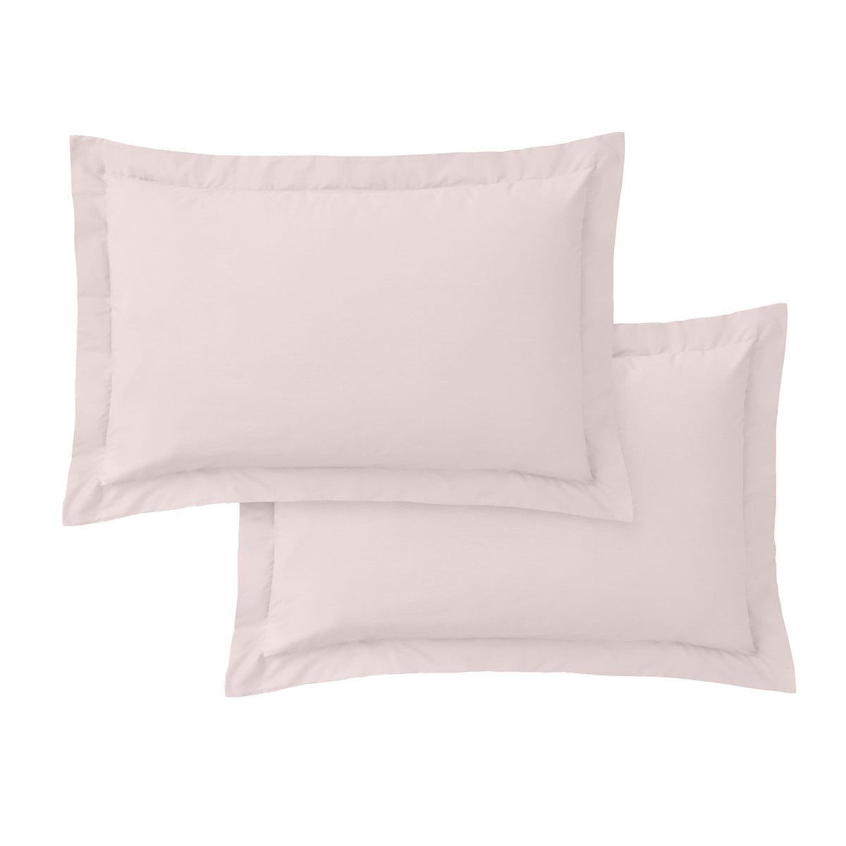 Bianca 200TC Cotton Percale Oxford Pillowcase Pair Blush Pink