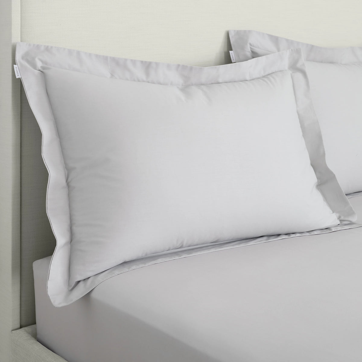 Bianca 200TC Cotton Percale Oxford Pillowcase Pair Grey