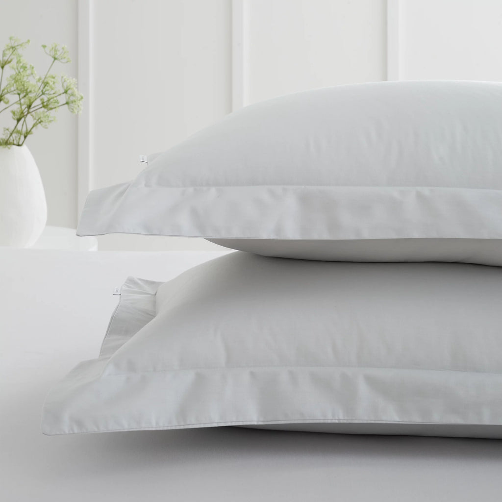 Bianca 200TC Cotton Percale Oxford Pillowcase Pair Grey