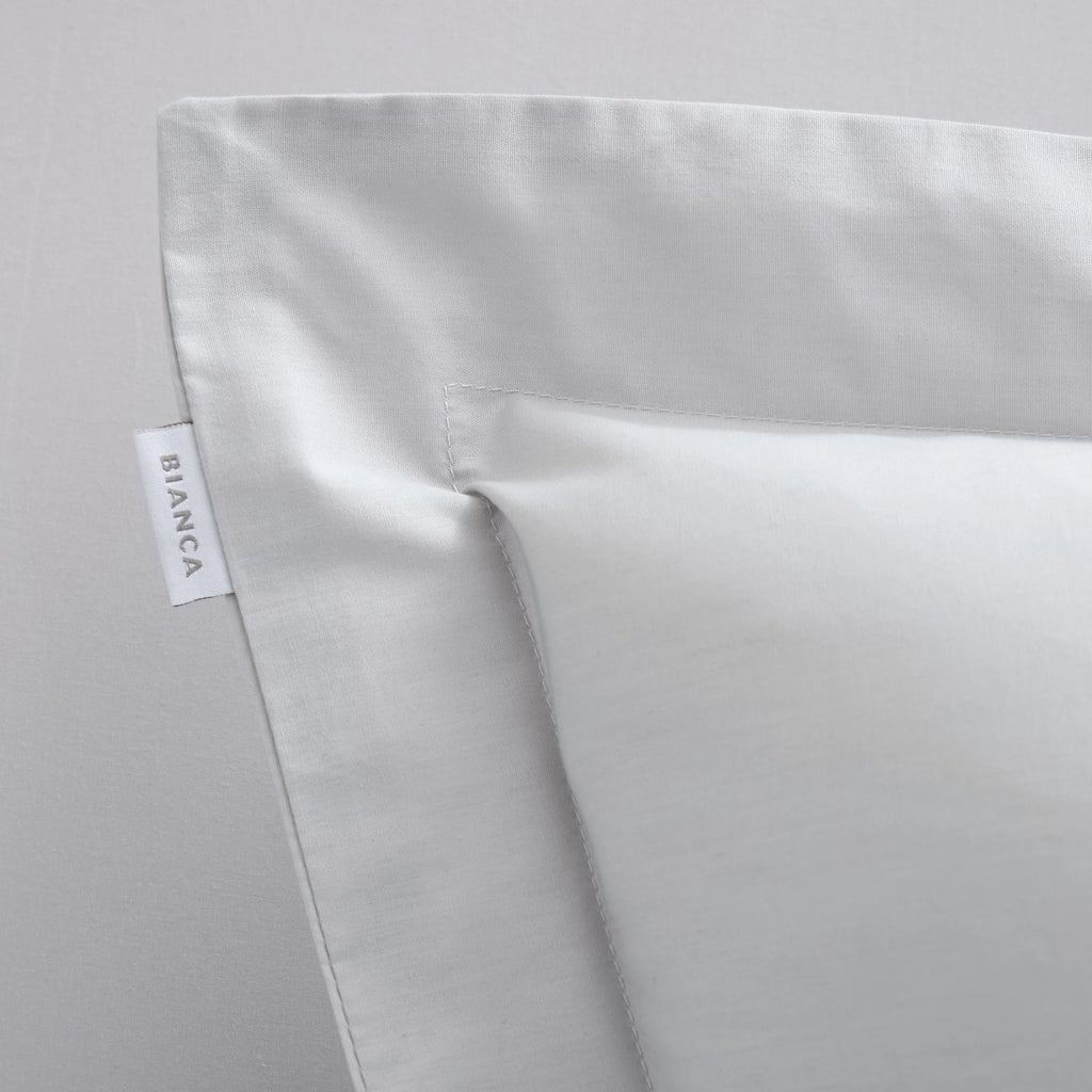 Bianca 200TC Cotton Percale Oxford Pillowcase Pair Grey