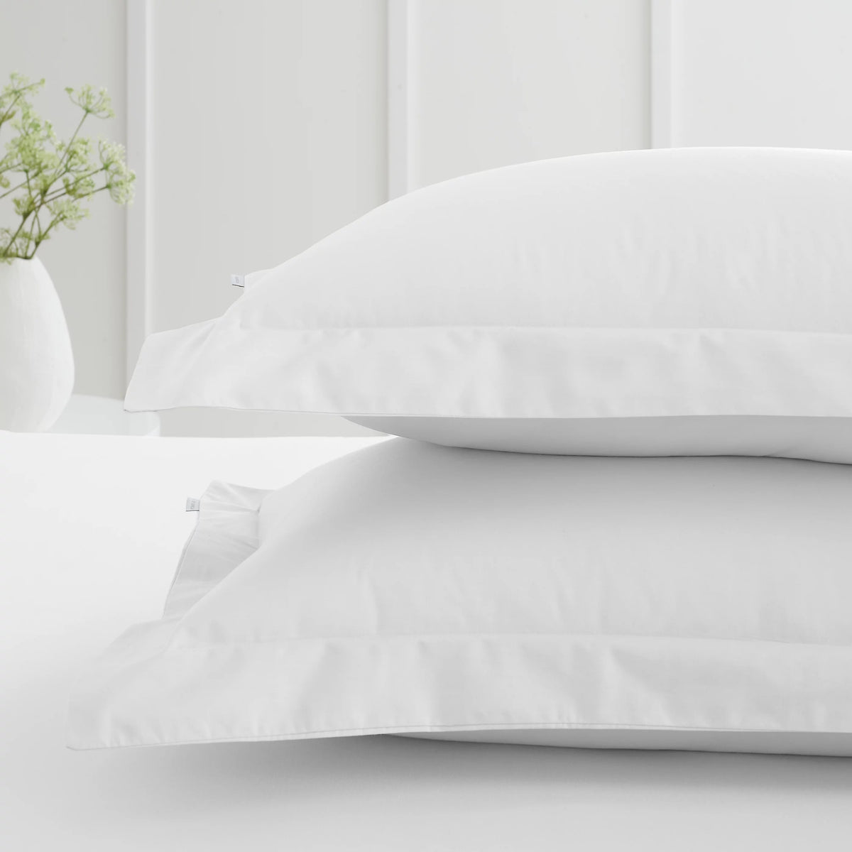 Bianca 200TC Cotton Percale Oxford Pillowcase Pair White