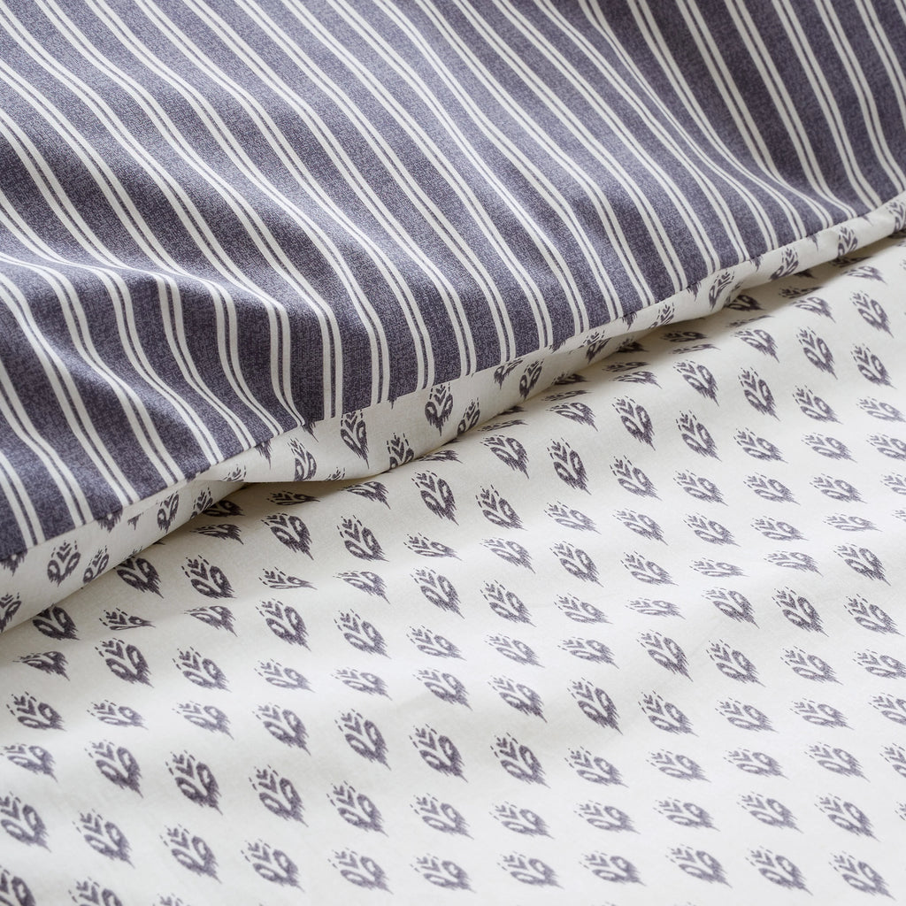 Bianca Amelie 200TC Cotton Reversible Duvet Cover Set Blue