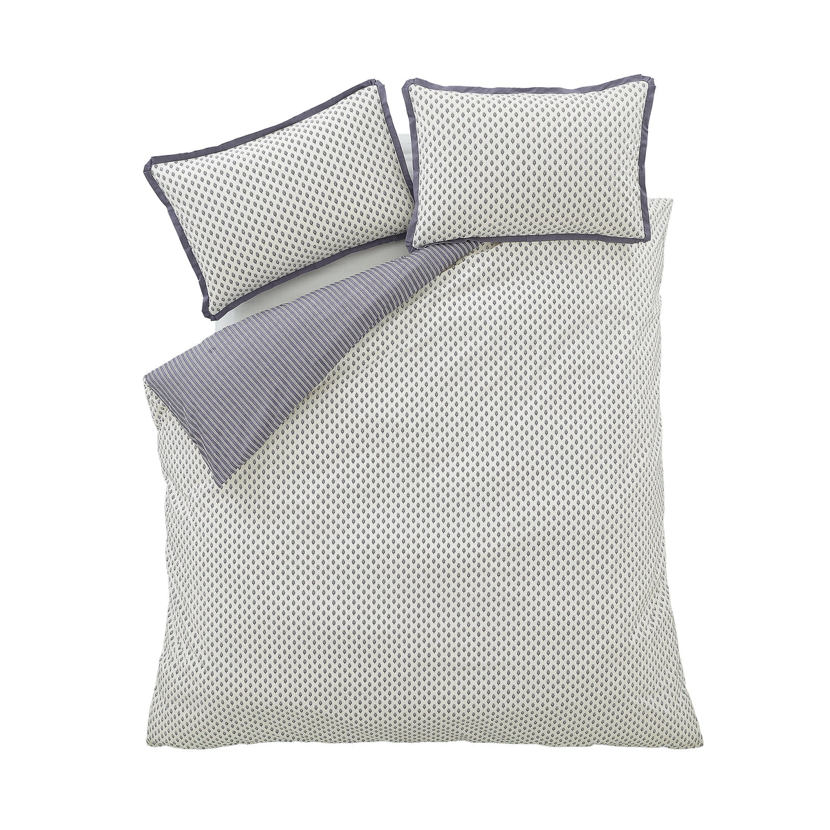 Bianca Amelie 200TC Cotton Reversible Duvet Cover Set Blue