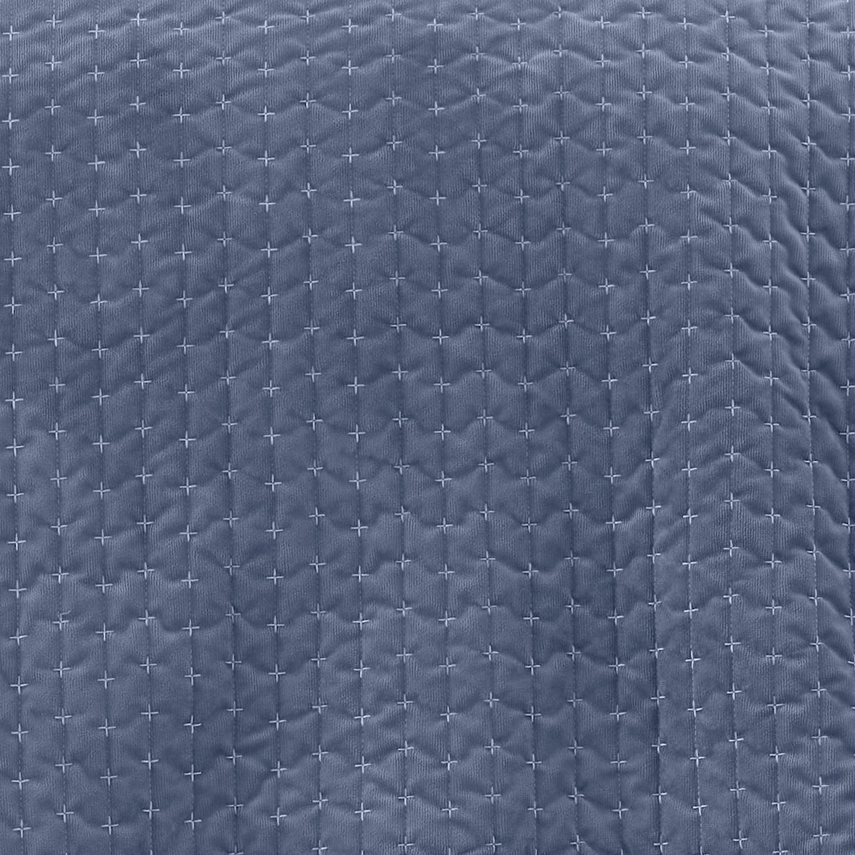 Bianca Attica Velvet Embroidered Bedspread Blue 240x260cm