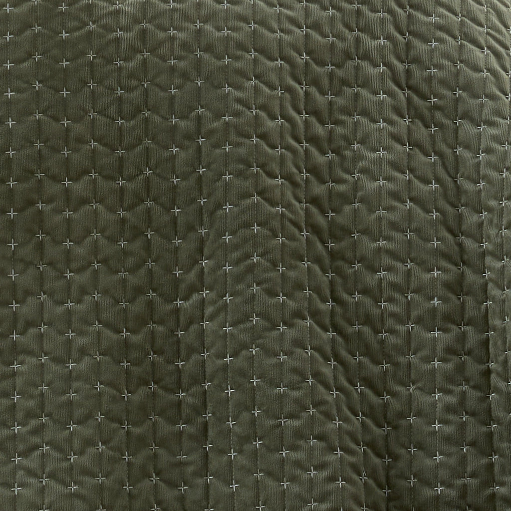 Bianca Attica Velvet Embroidered Bedspread Green 240x260cm