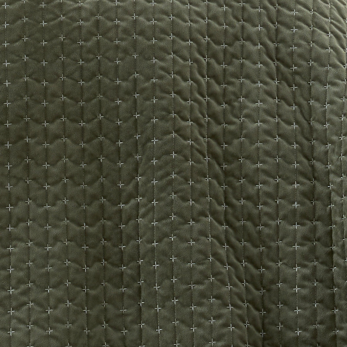 Bianca Attica Velvet Embroidered Bedspread Green 240x260cm