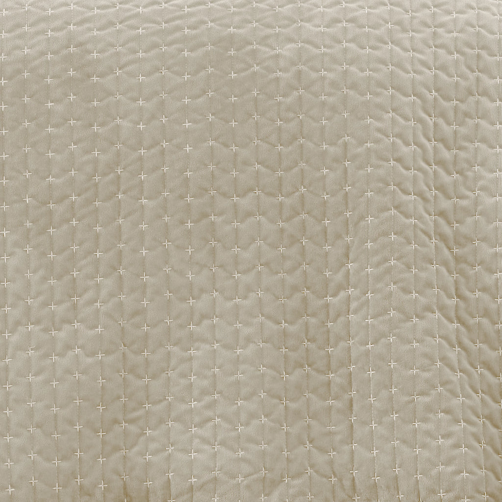 Bianca Attica Velvet Embroidered Bedspread Natural 240x260cm