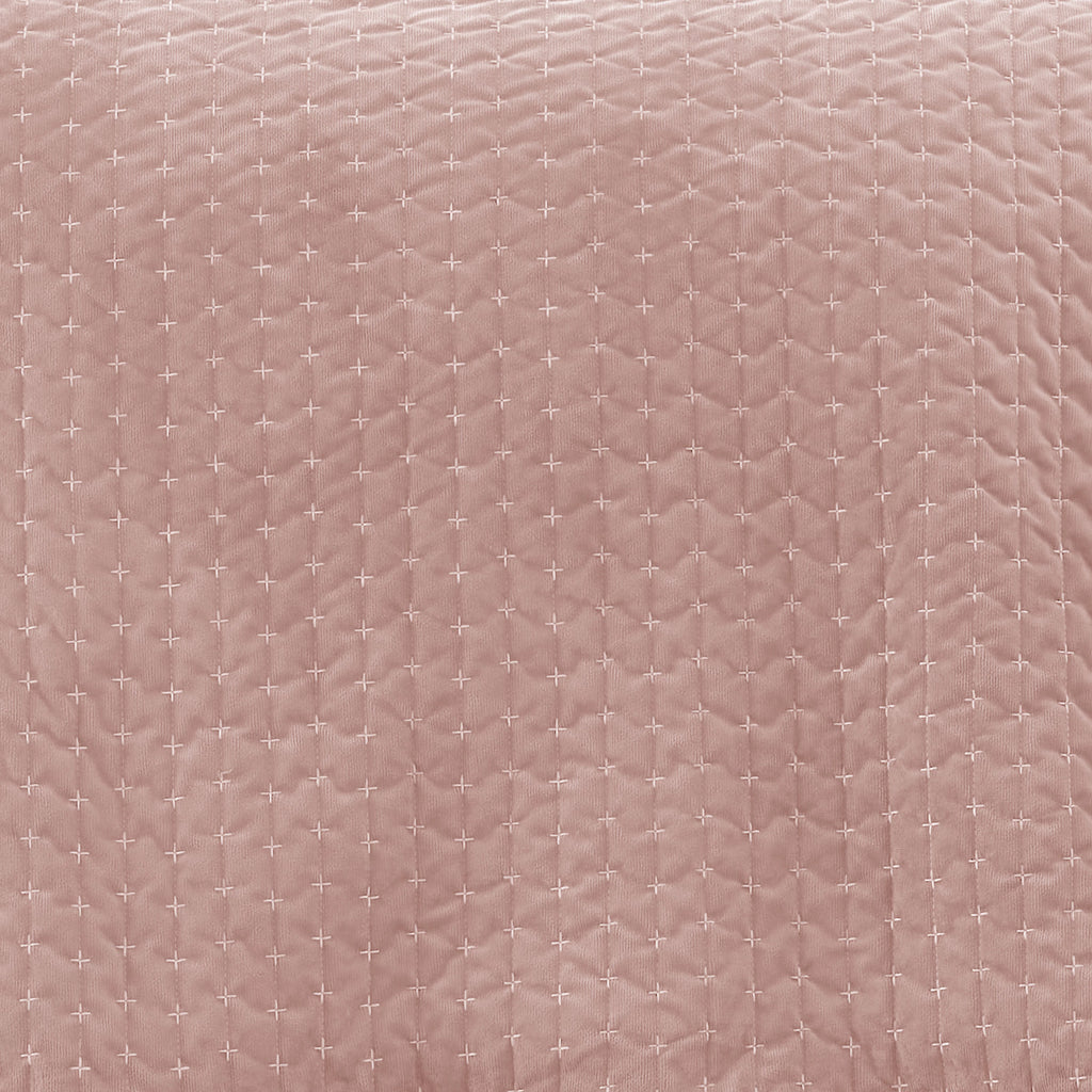 Bianca Attica Velvet Embroidered Bedspread Pink 240x260cm