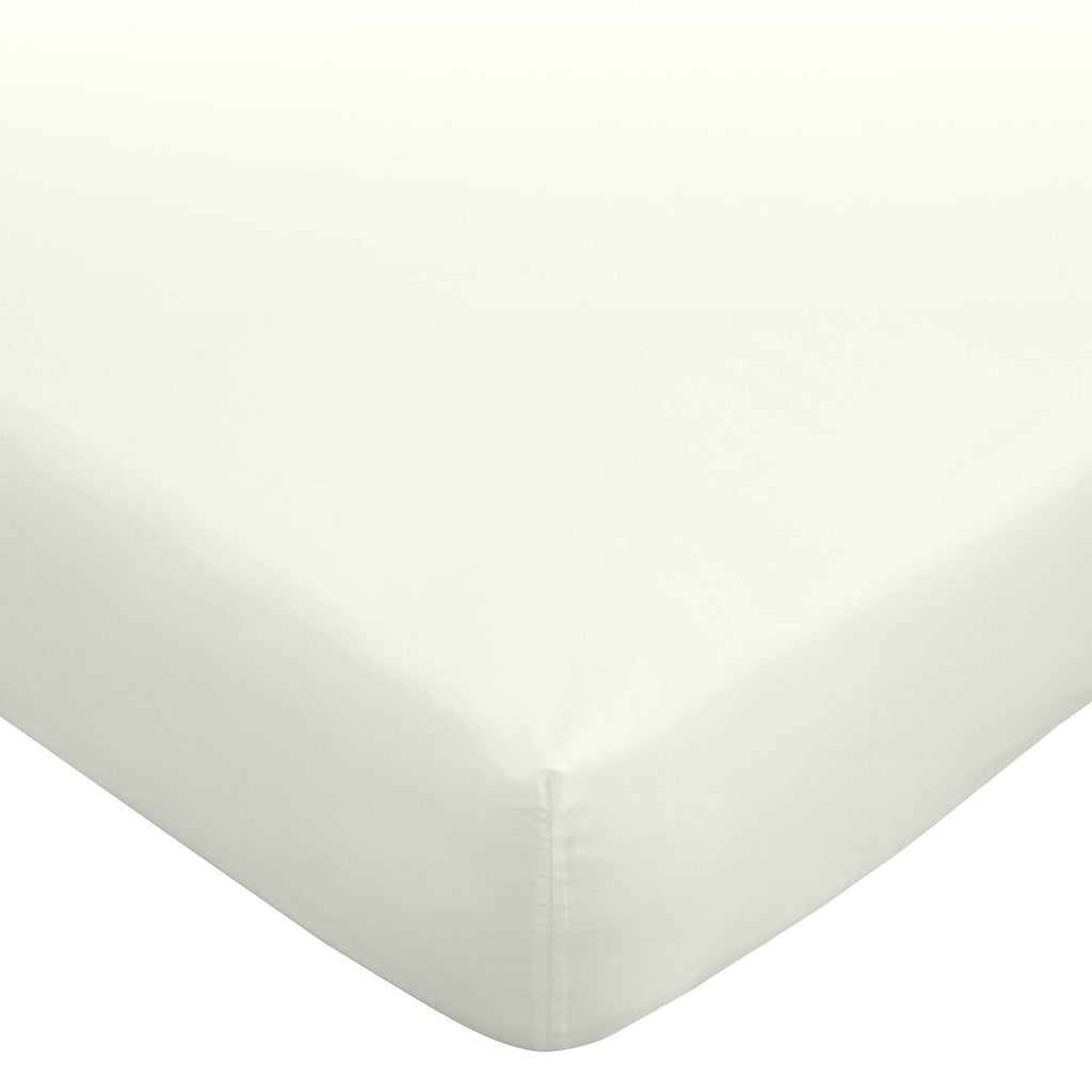 Bianca 180TC Egyptian Cotton Fitted Sheet Cream 34cm Depth