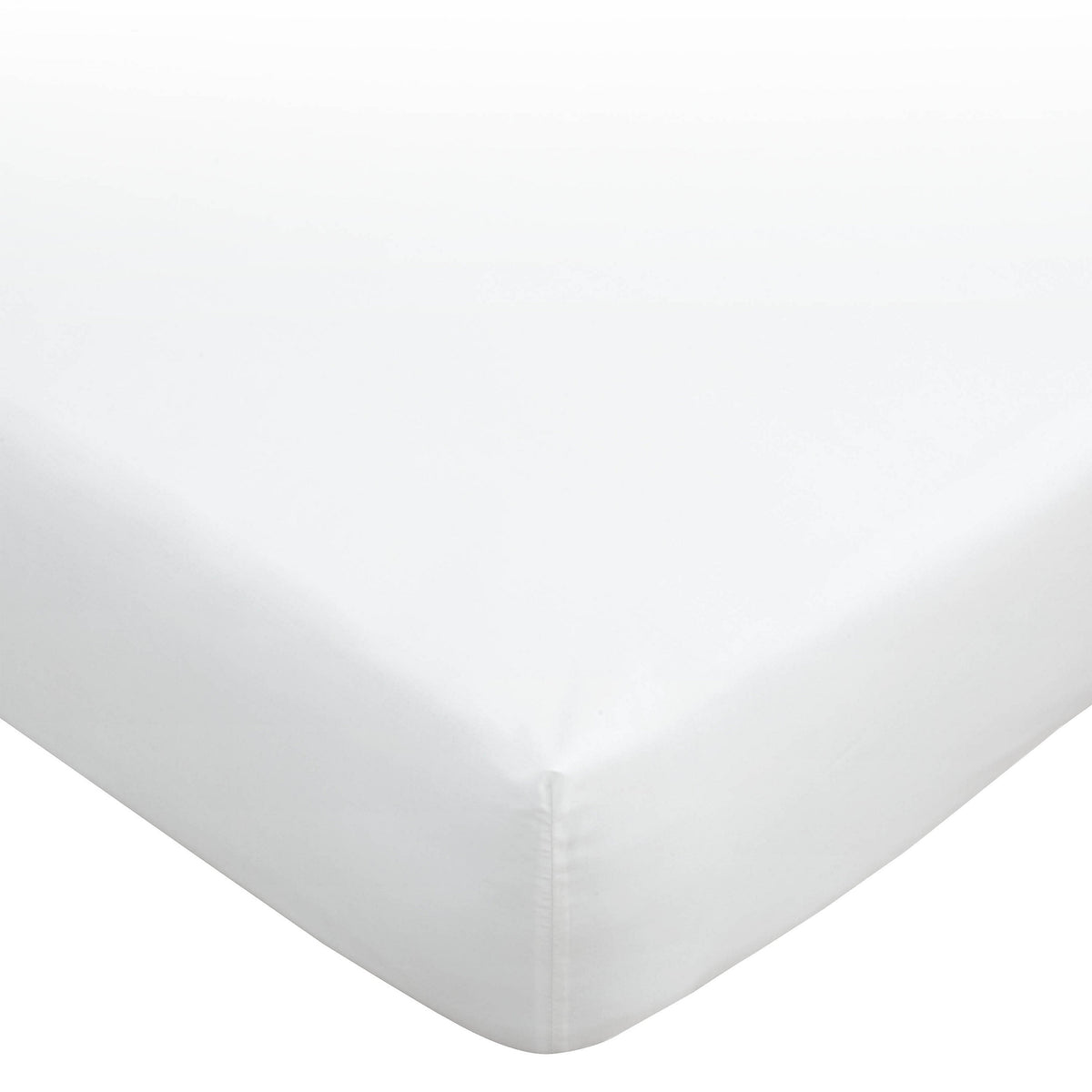 Bianca 180TC Egyptian Cotton Fitted Sheet White 34cm Depth