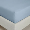 Bianca Fine Linens 200 Thread Count Cotton Percale Fitted Sheet 32cm Depth Blue
