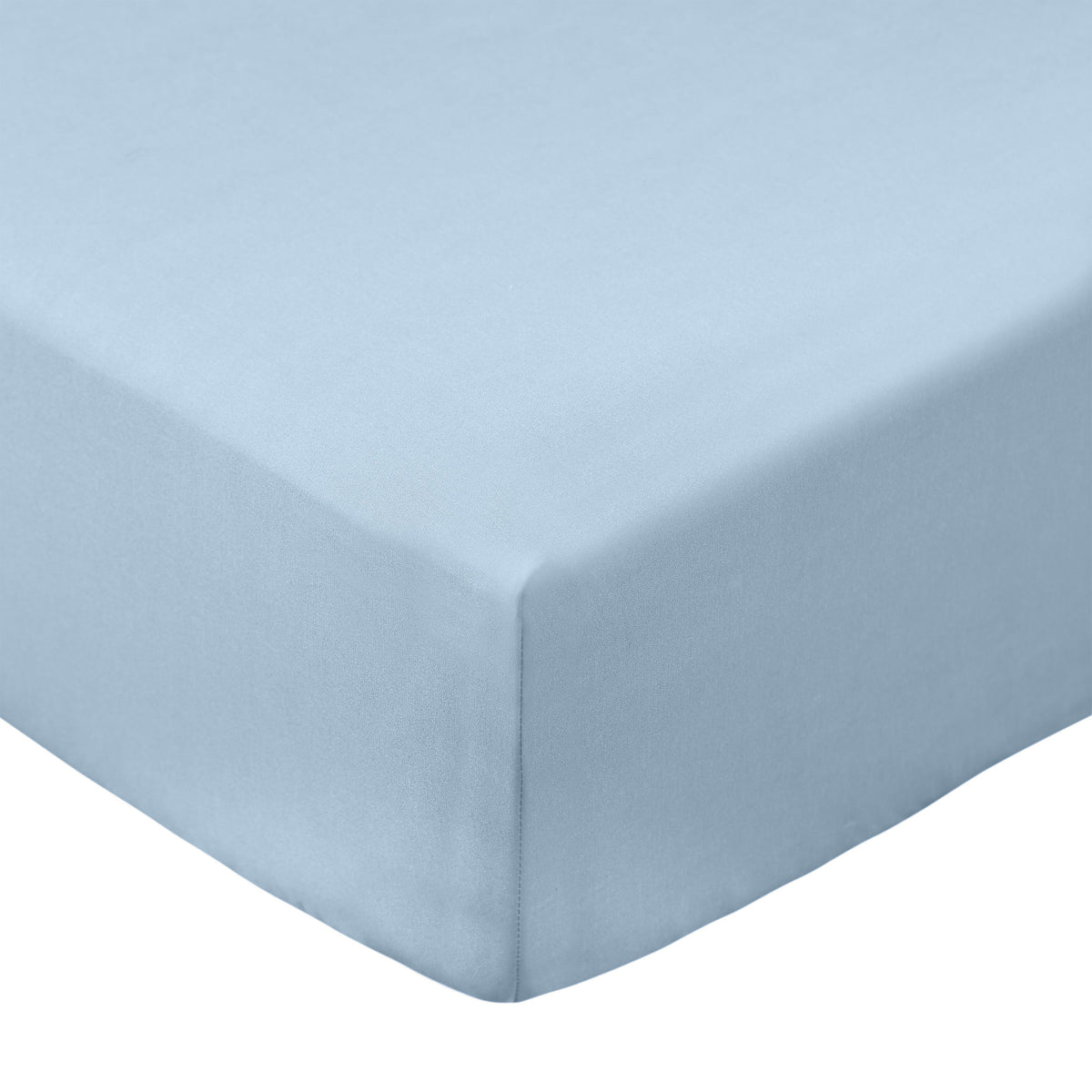 Bianca Fine Linens 200 Thread Count Cotton Percale Fitted Sheet 32cm Depth Blue