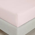 Bianca 200TC Cotton Percale Fitted Sheet Blush Pink 32cm