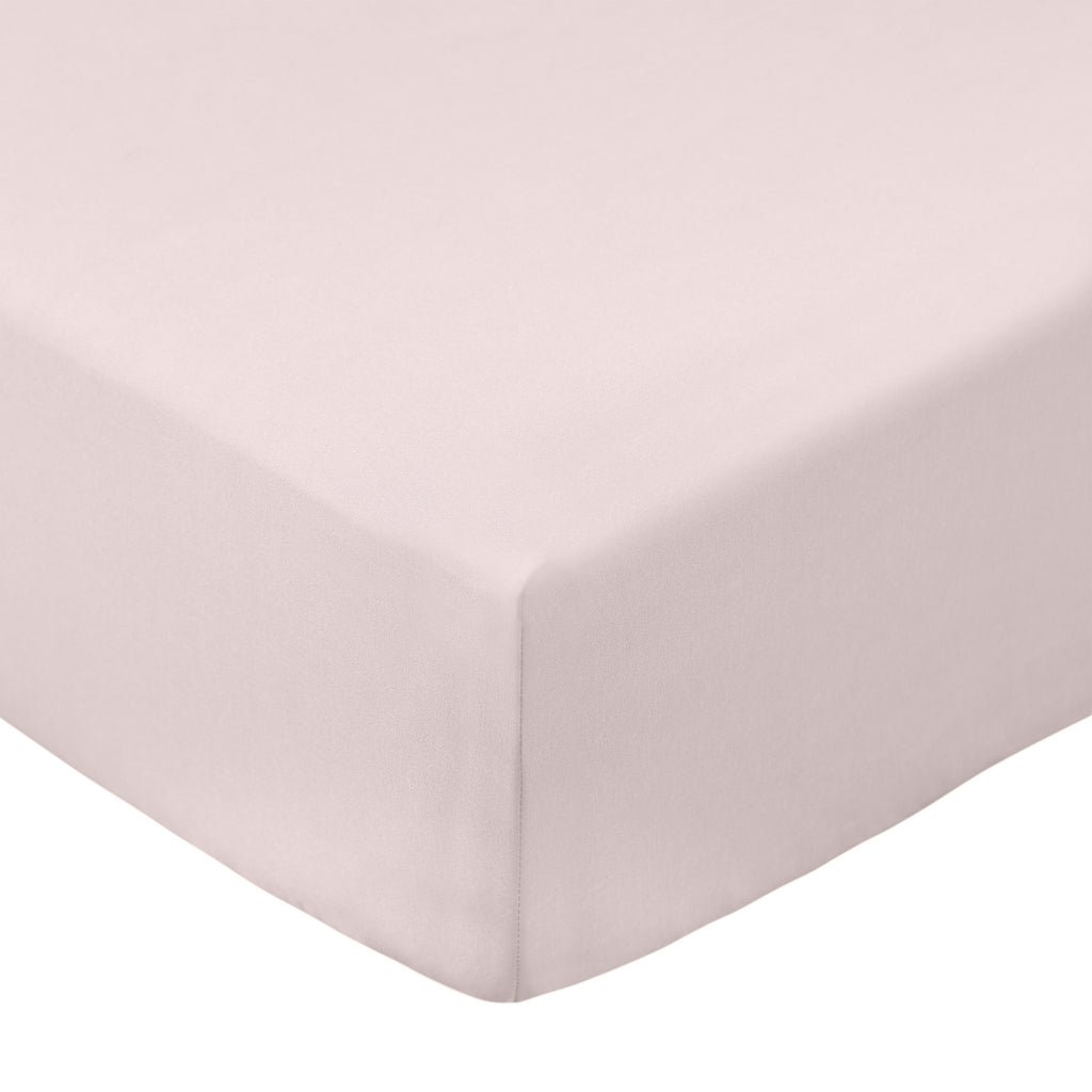 Bianca 200TC Cotton Percale Fitted Sheet Blush Pink 32cm