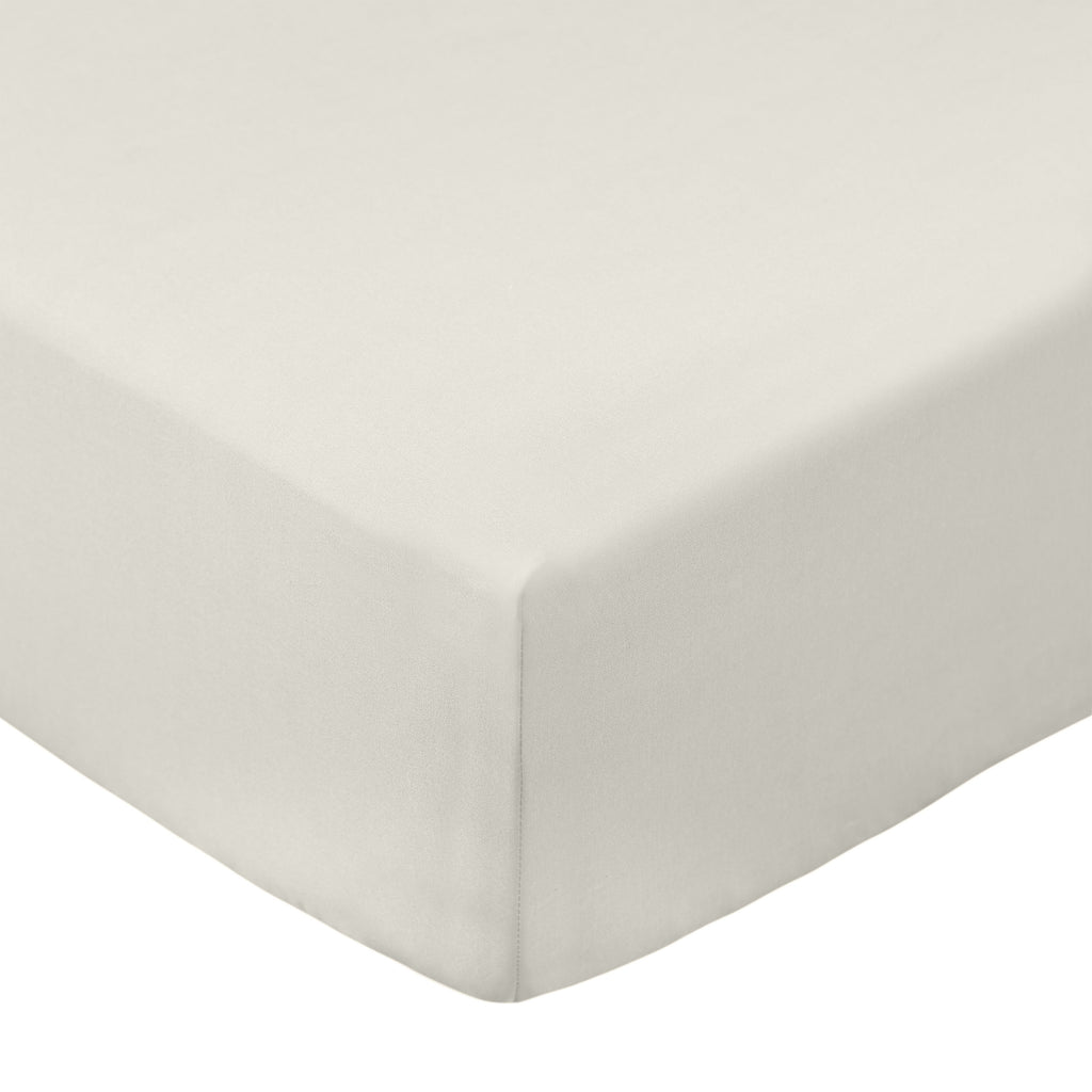 Bianca 200TC Cotton Percale Fitted Sheet Cream 32cm