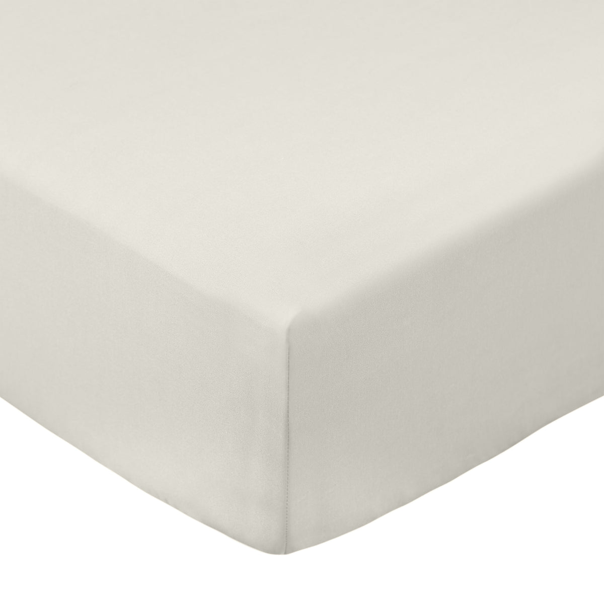 Bianca 200TC Cotton Percale Fitted Sheet Cream 32cm