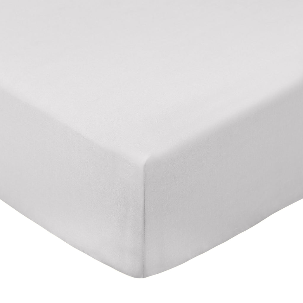 Bianca 200TC Cotton Percale Fitted Sheet Grey 32cm