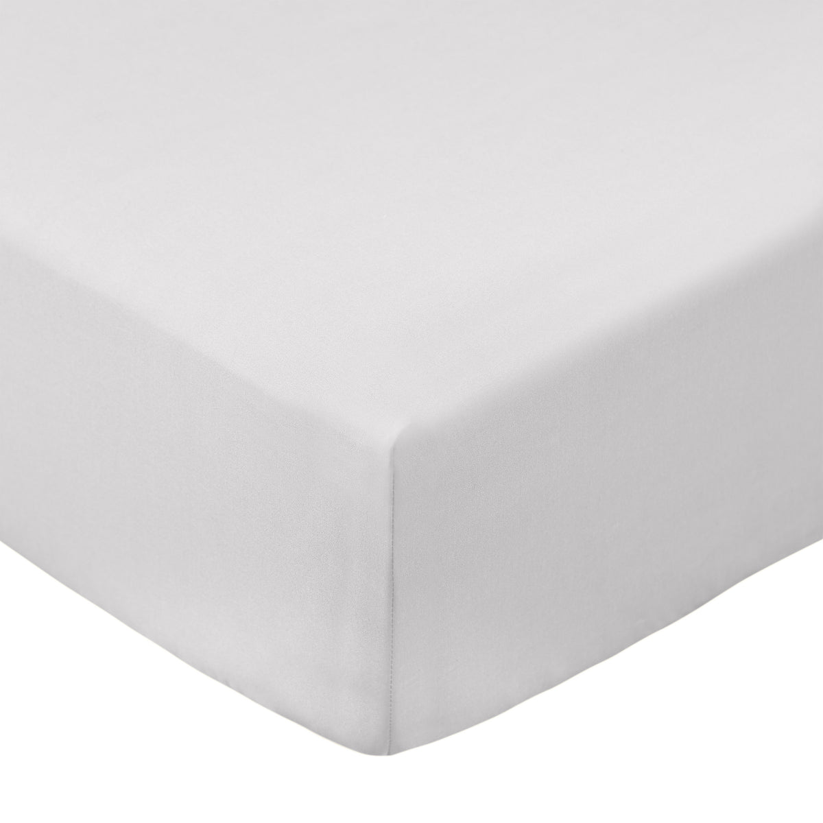 Bianca 200TC Cotton Percale Fitted Sheet Grey 32cm